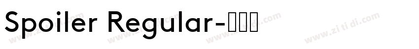 Spoiler Regular字体转换